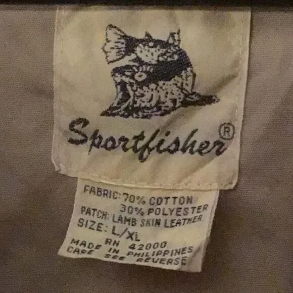 Sportfisher Fishing Vest Khaki 9 Pockets Size L/XL - Picture 7 of 7